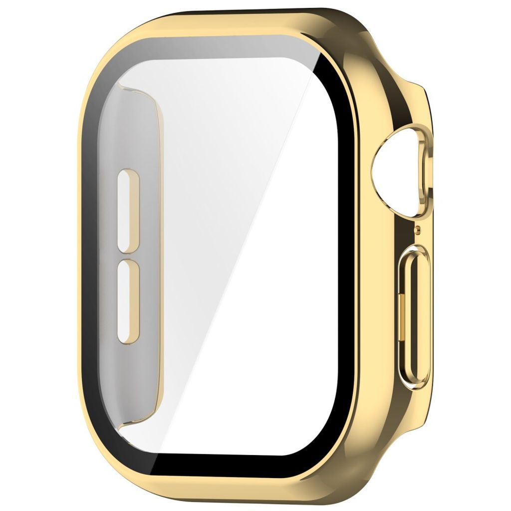Apple Watch 12 42mm Cover med skærmbeskyttelse i hærdet glas - Guld