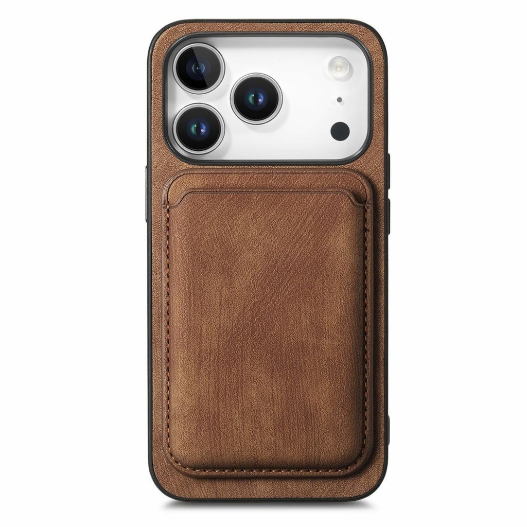 iPhone 17 Pro Max-deksel med avtakbar kortholder – brun