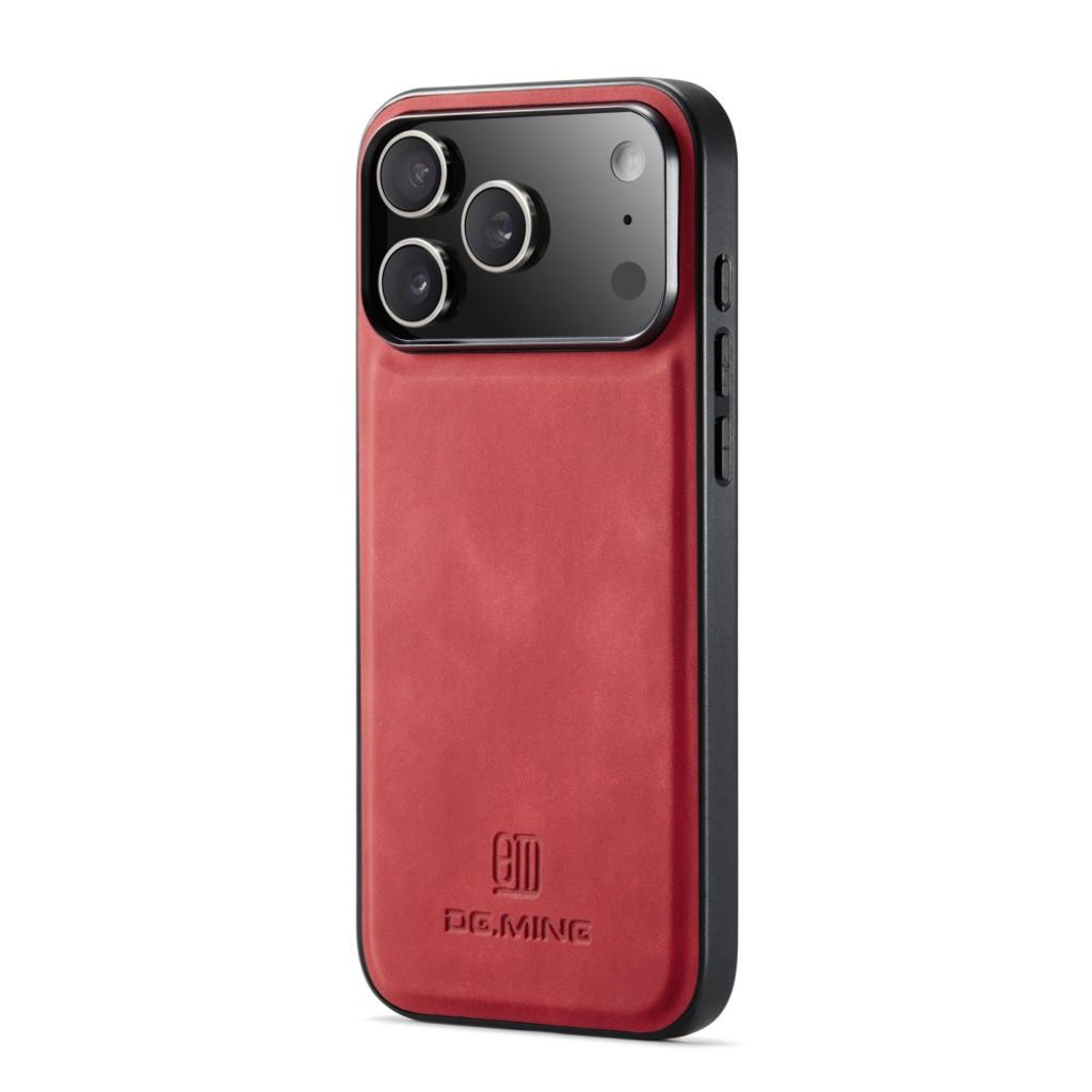 DG.MING iPhone 18 Pro Max/17 Pro Max Deksel med PU-lær - Rød