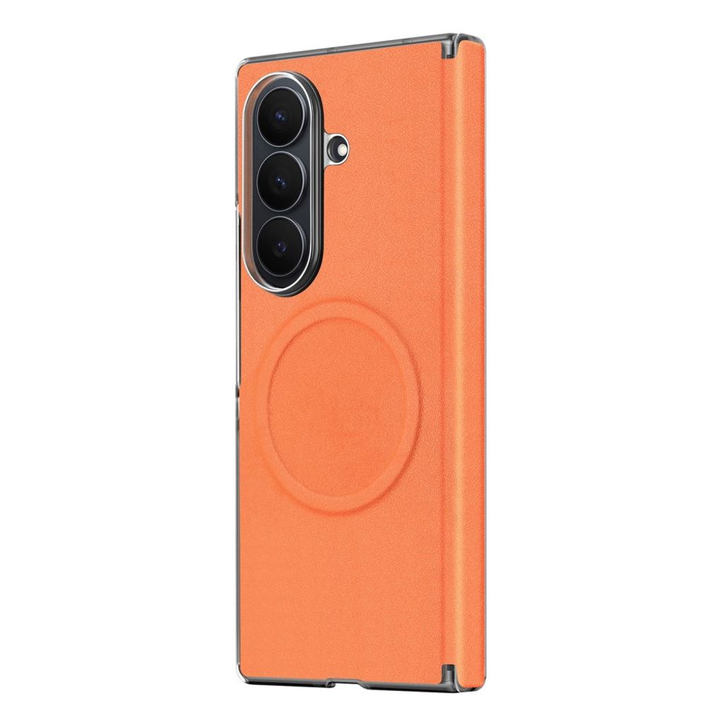 Samsung Galaxy Z Fold8 Ultra MagSafe Kuori PU-nahkaa - Oranssi