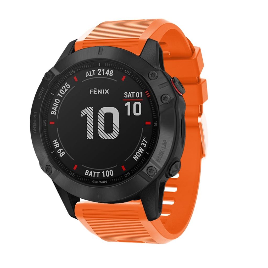 Garmin Fenix 7X/6X/5X etc. Urrem med Metalspænde - Orange