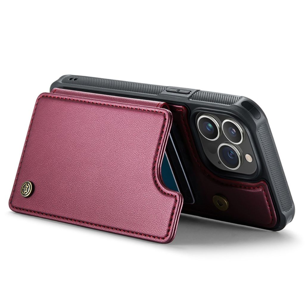 iPhone 13 Pro Lompakkokuori CASEME C22 RFID-estävällä – Punainen