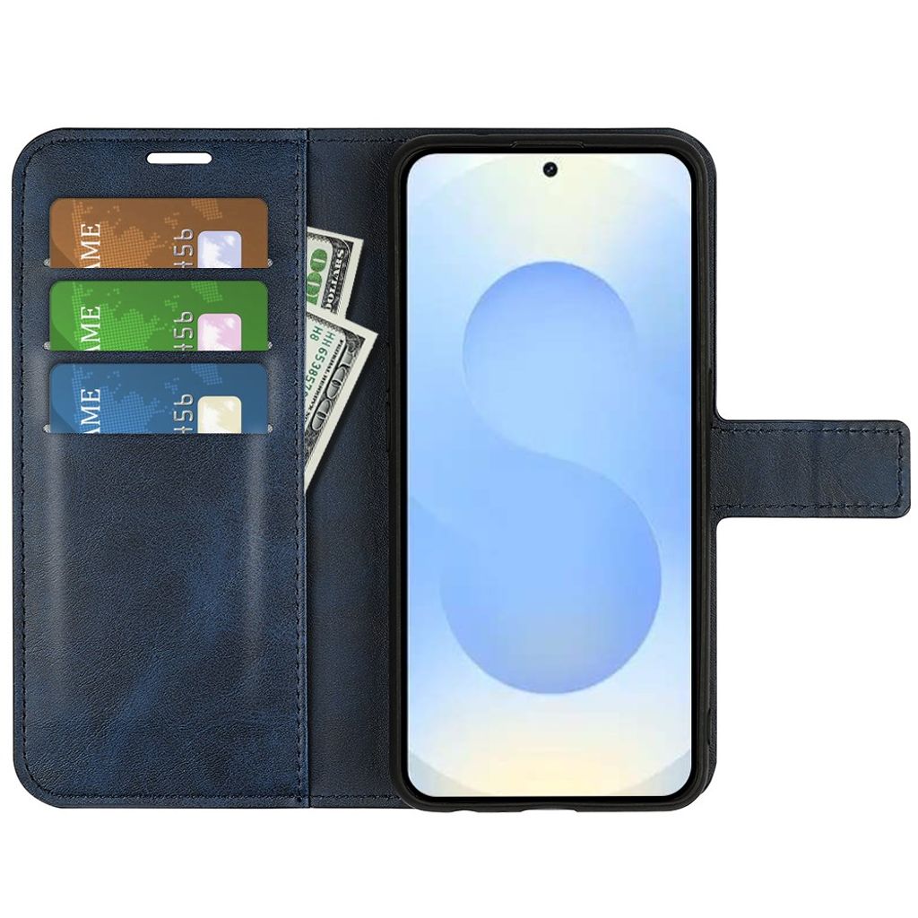 Samsung Galaxy S26 Plus Lommeboketui Stativ - Blå
