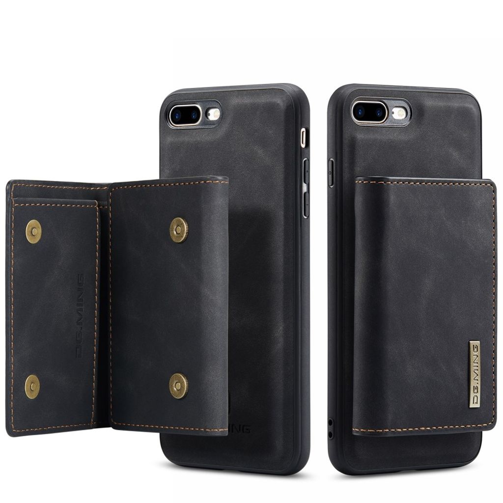 DG.MING iPhone 7 Plus / 8 Plus Cover med Pung - Sort