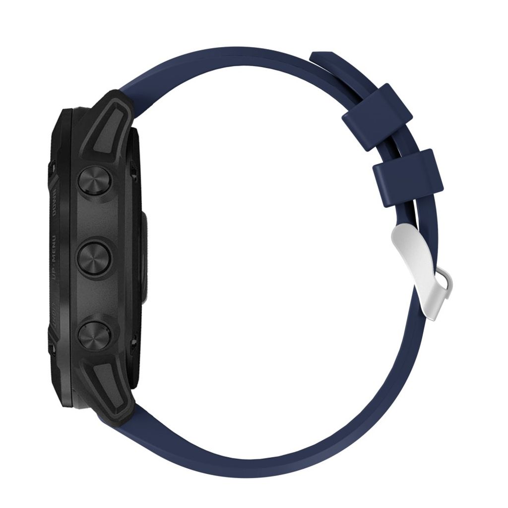 Garmin Fenix 7X/6X/5X etc. Urrem med Metalspænde - Mørkeblå
