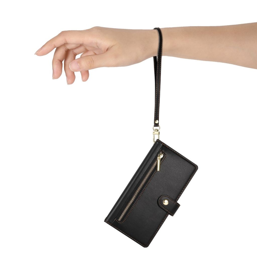 Samsung Galaxy S26 Plånboksfodral med Rem – Svart