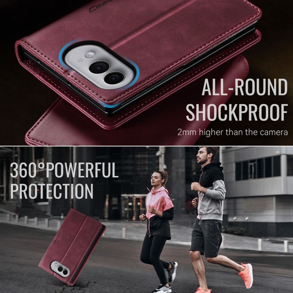 CASEME iPhone Duo Lompakkokotelo RFID-suojauksella - Punainen
