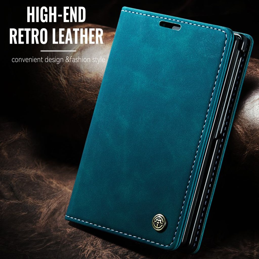 CASEME iPhone Duo Lompakkokotelo PU-nahkaa - Sininen