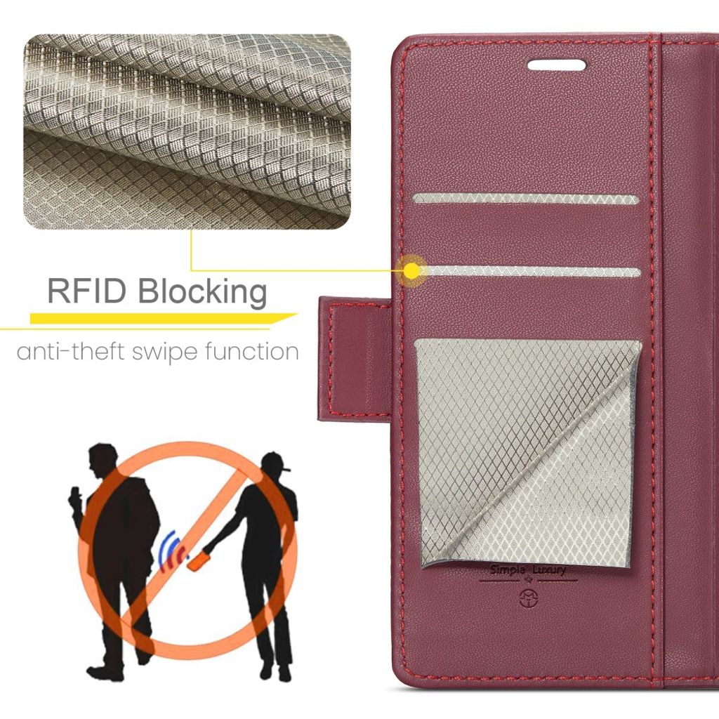 CASEME iPhone 16 Plus Cover with Card Slots - Red