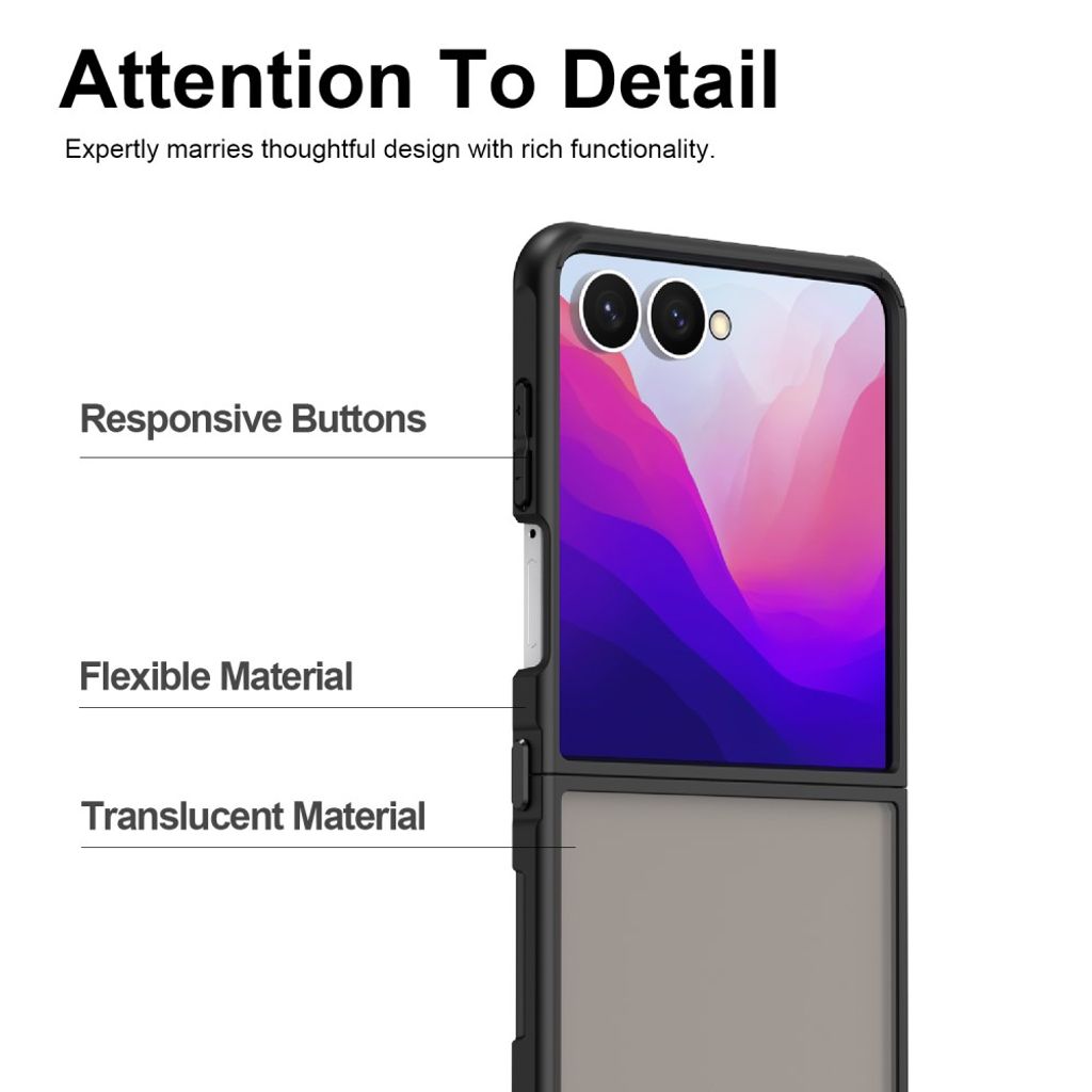 Samsung Galaxy Z Flip8 Matteret Cover - Sort