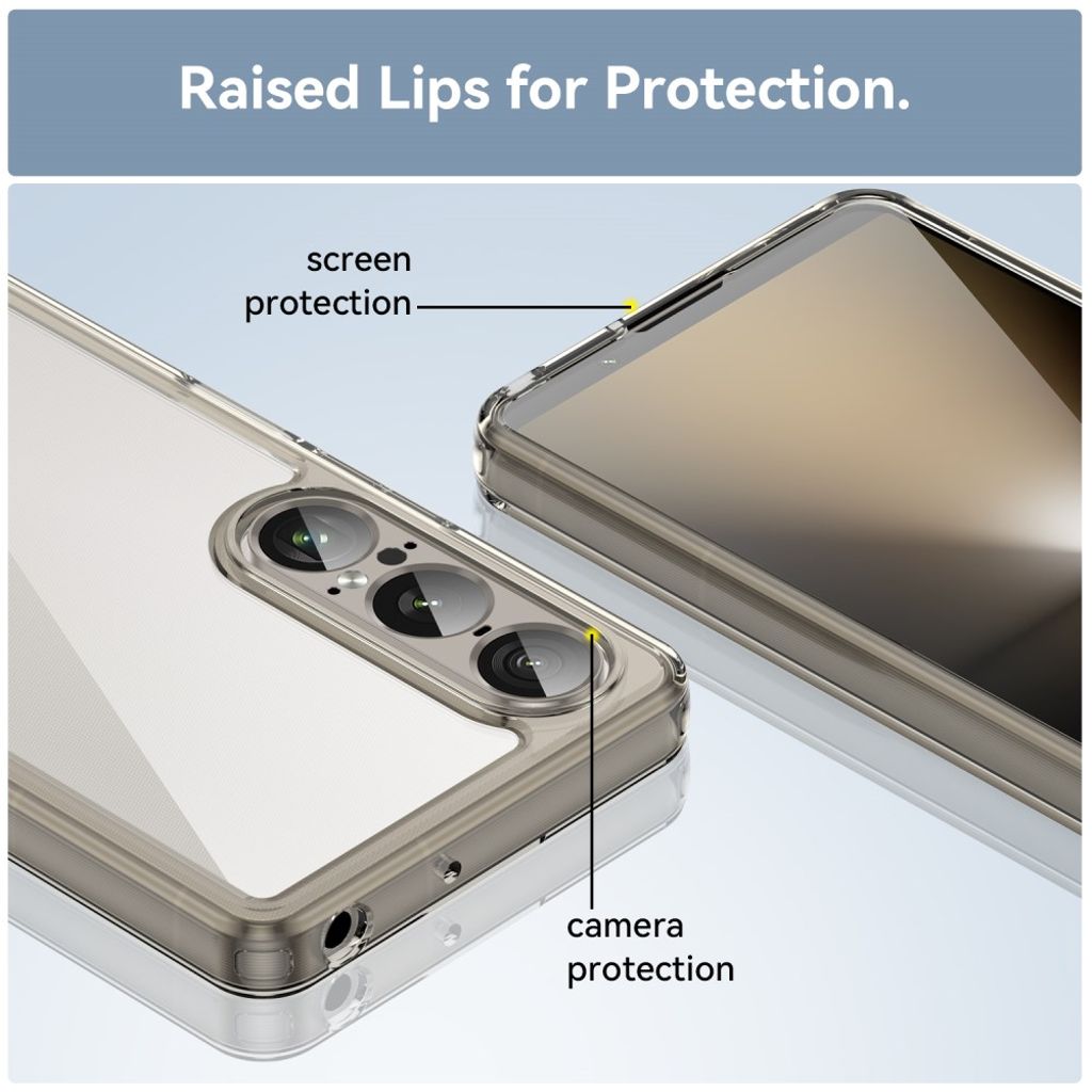 Sony Xperia 1 VII Akryl Skal - Transparent Grå