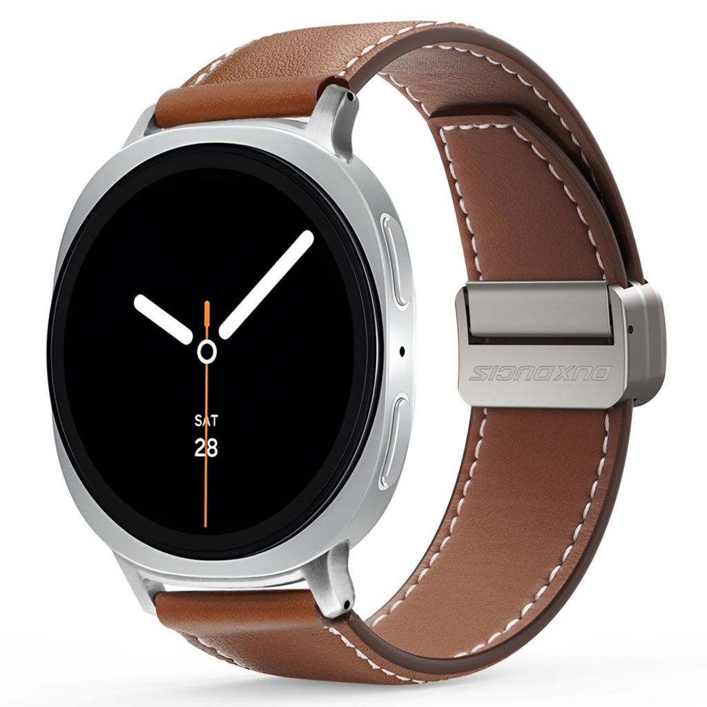 DUX DUCIS Samsung Galaxy Watch8/8 Classic Klokkereim i ekte skinn – brun