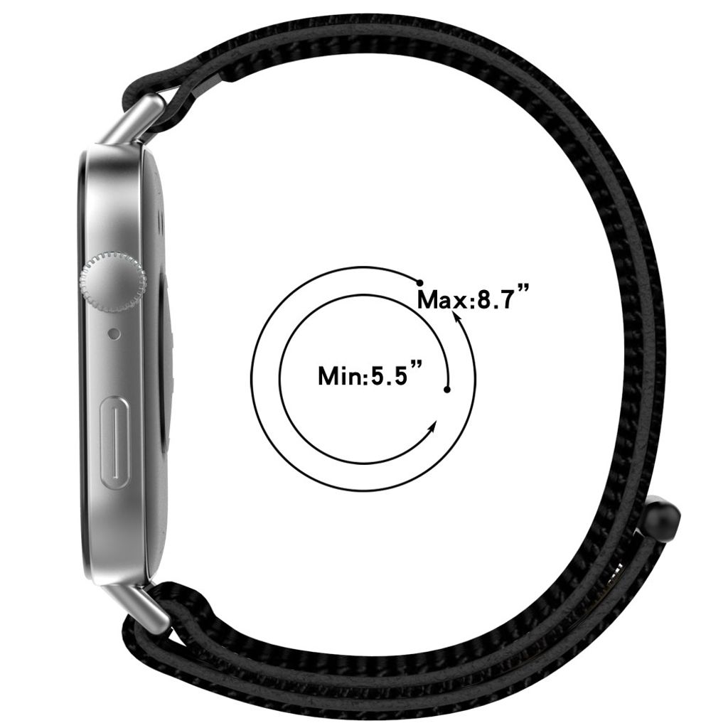 Huawei Watch Fit 3 Urrem Nylon Velcro – Sort