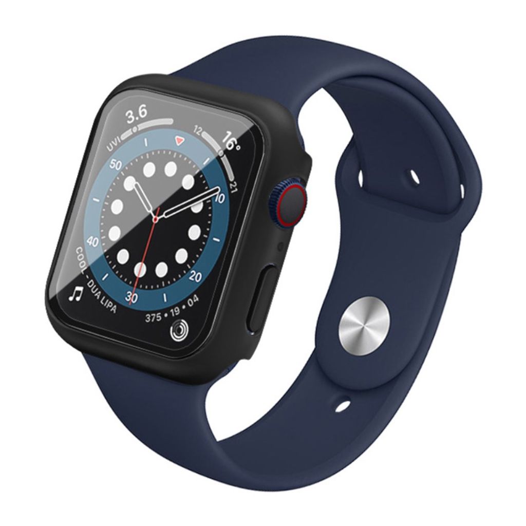 IMAK Apple Watch SE3/SE2/SE1/6/5/4 44 mm deksel med skjermbeskytter – svart