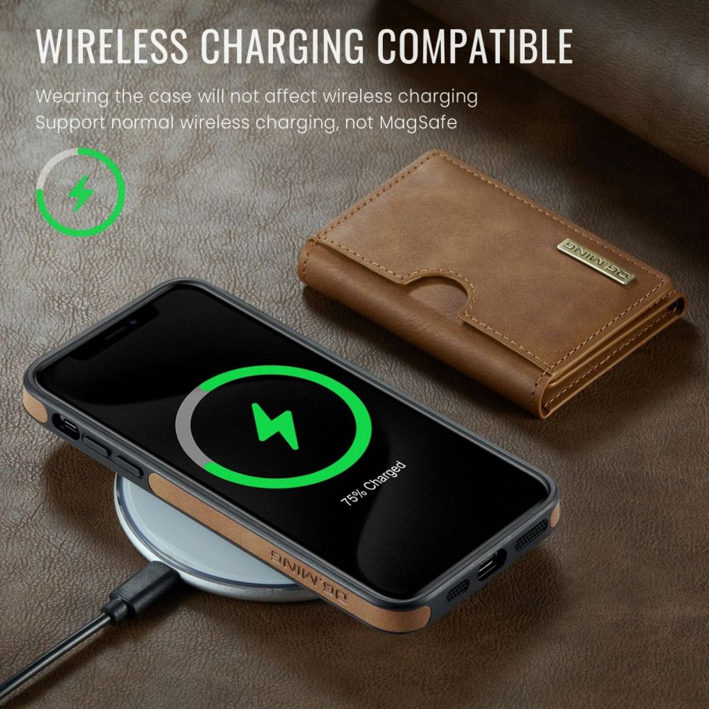 DG.MING iPhone 11 Pro Max Plånboksskal RFID-blockerande – Brun