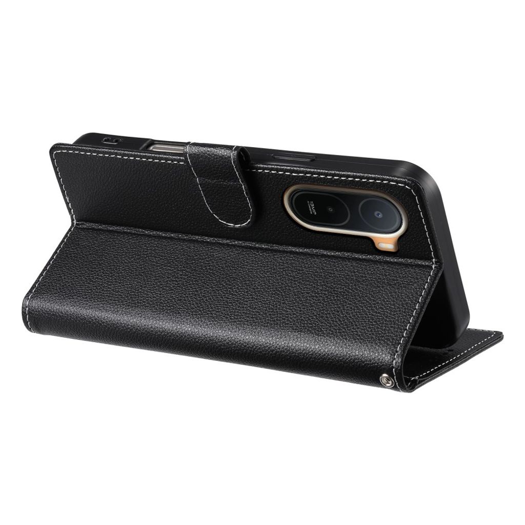 Xiaomi Poco C85x 5G/Redmi A7 Pro Plånboksfodral PU-läder - Svart