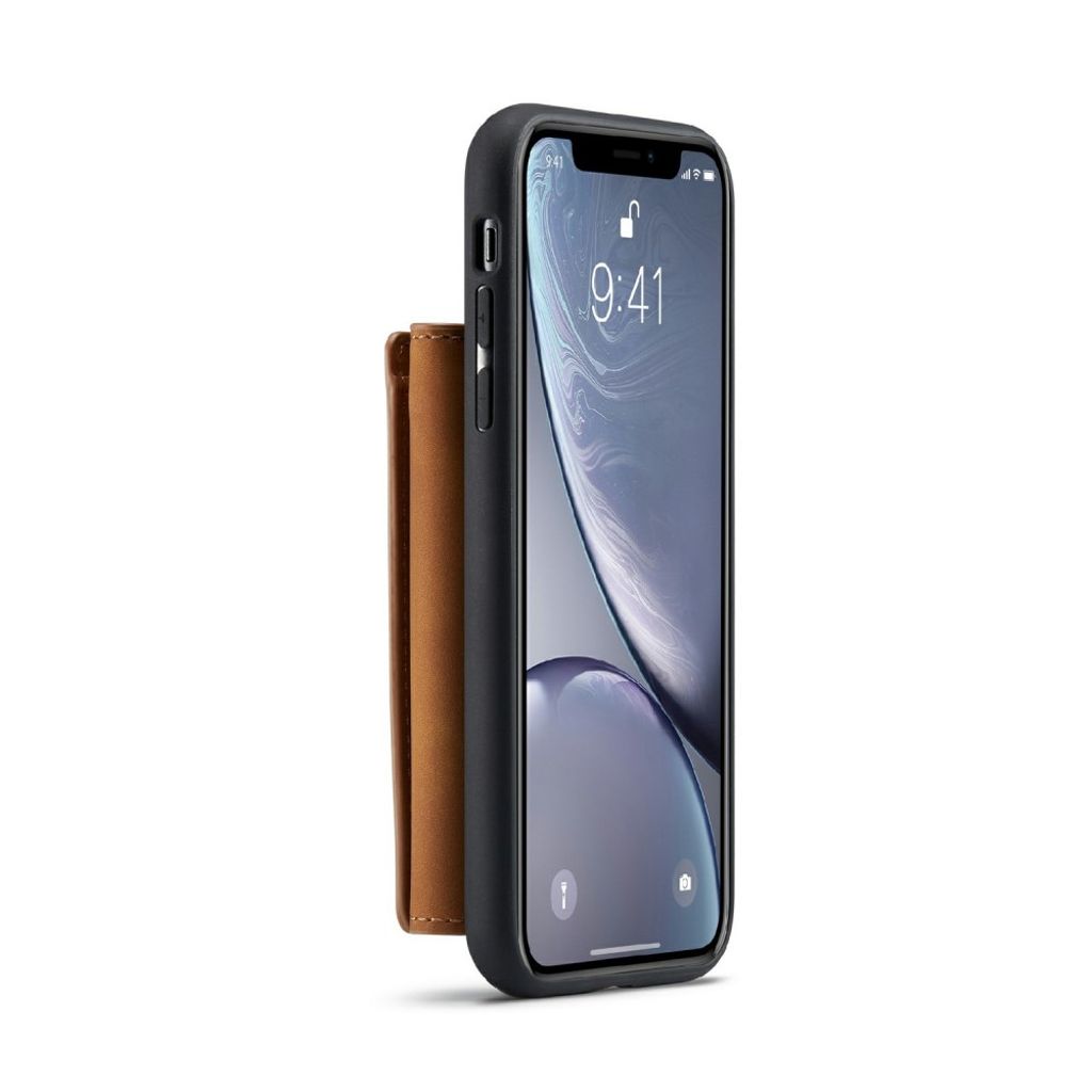DG.MING iPhone X/XS Magneettinen Lompakkokuori – Ruskea