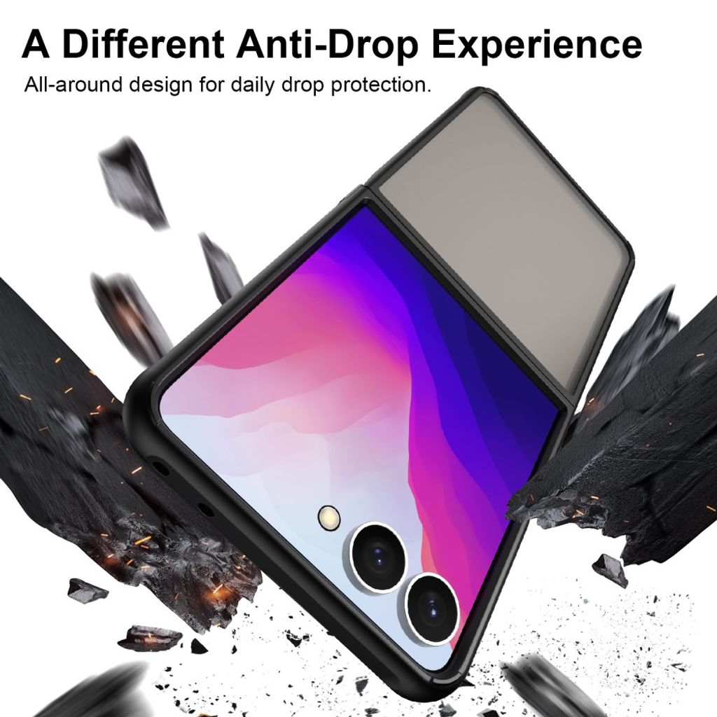 Samsung Galaxy Z Flip8 Matteret Cover - Sort