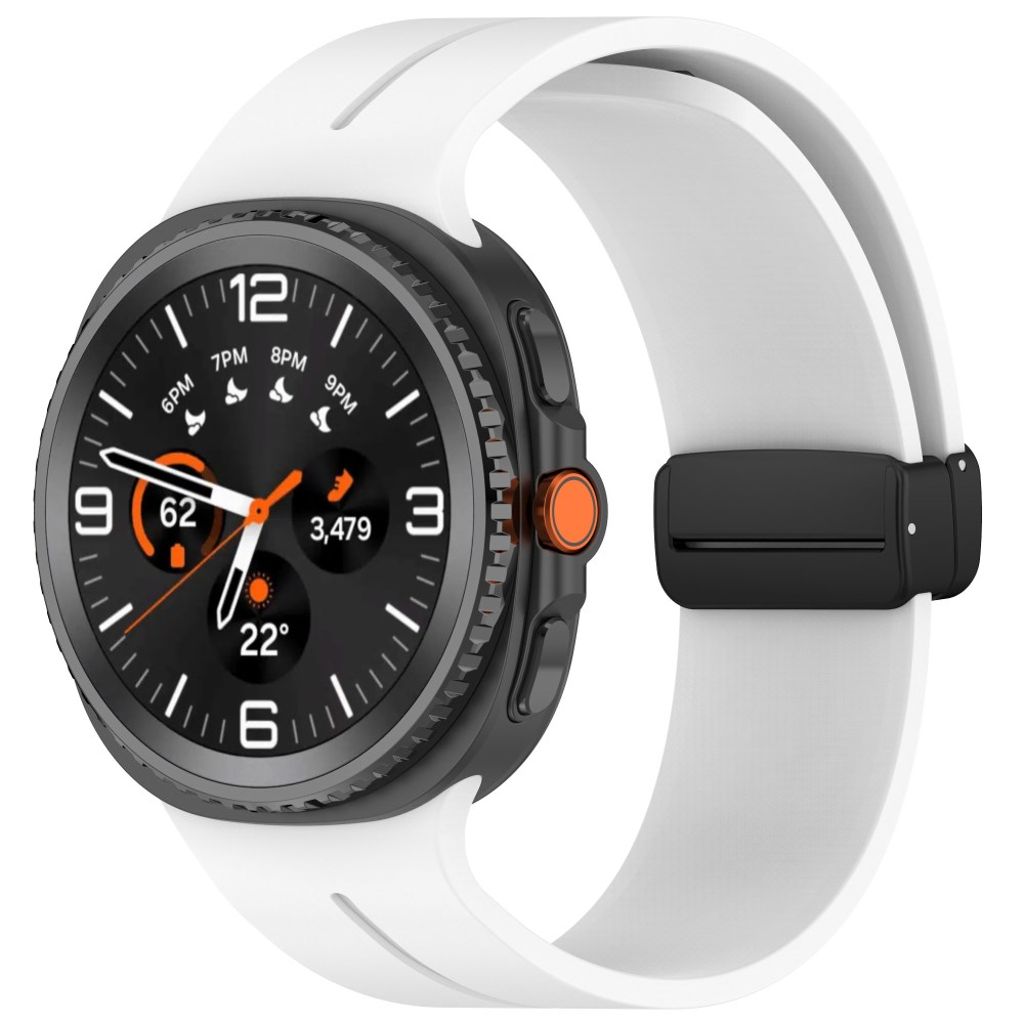 Samsung Galaxy Watch8 44 mm Kellonranneke, Silikoni - valkoinen