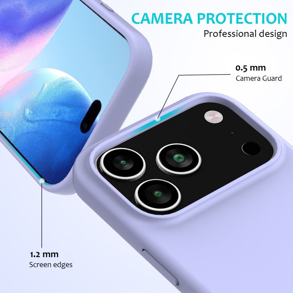 iPhone 17 Pro Max silicone phone case - light blue