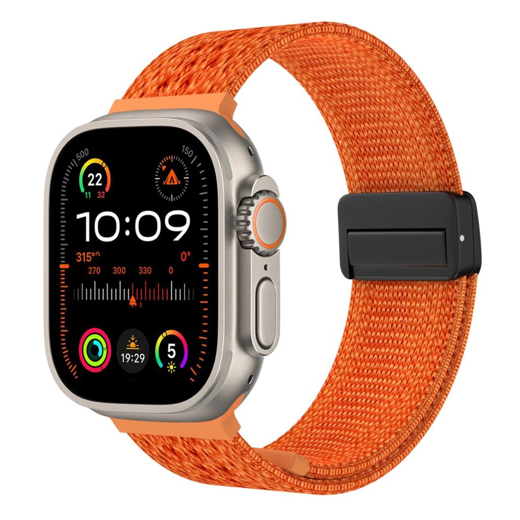 Apple Watch 42/41/40/38mm Klockarmband i nylon spetsdesign - Orange