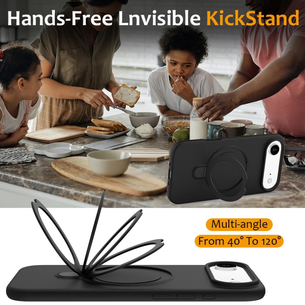 iPhone 17 Air Deksel MagSafe-kompatibel/Stativ – Svart