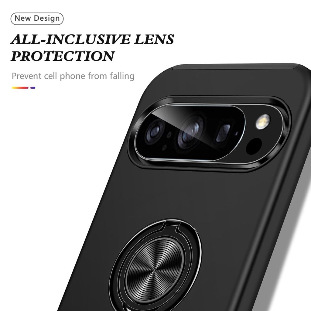 Google Pixel 11 / 11 Pro Skal med Ringhållare - Svart