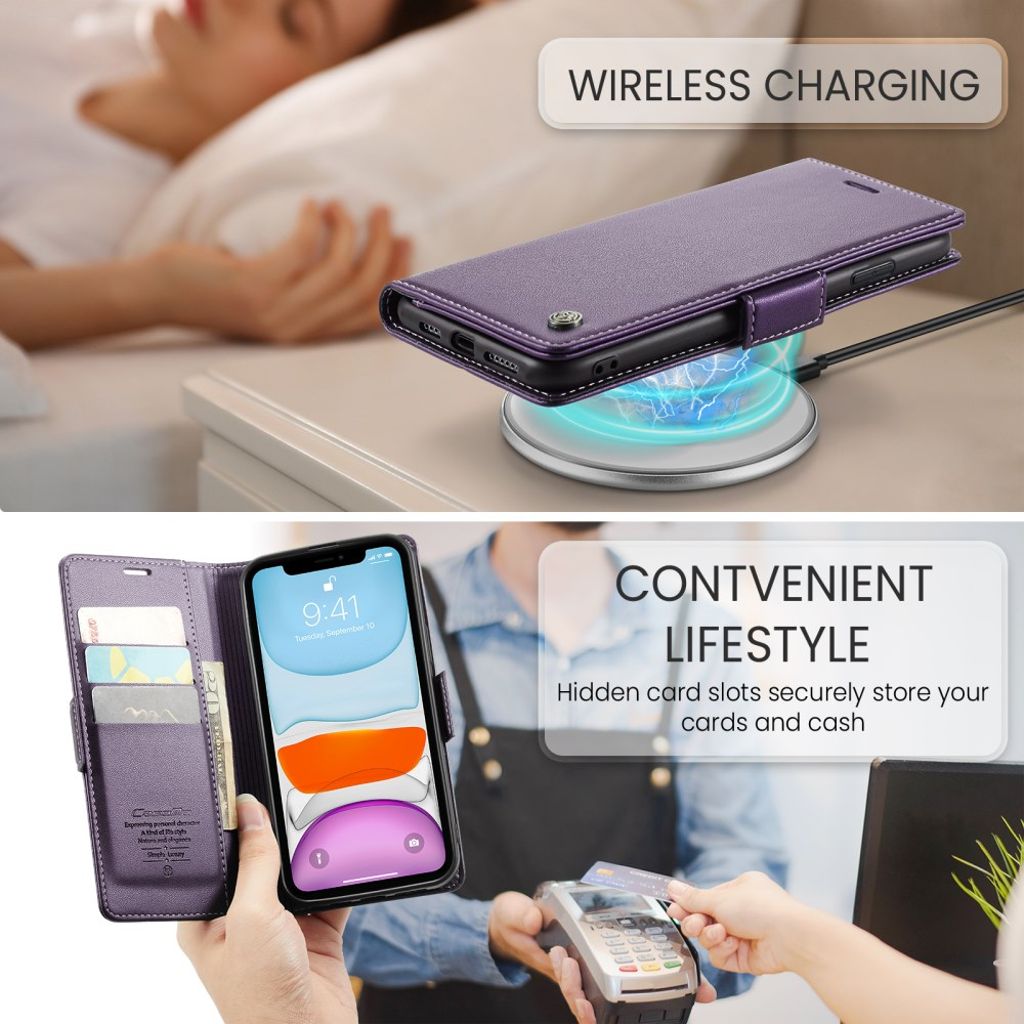 CASEME iPhone 11 Etui med Kortplads - Lilla
