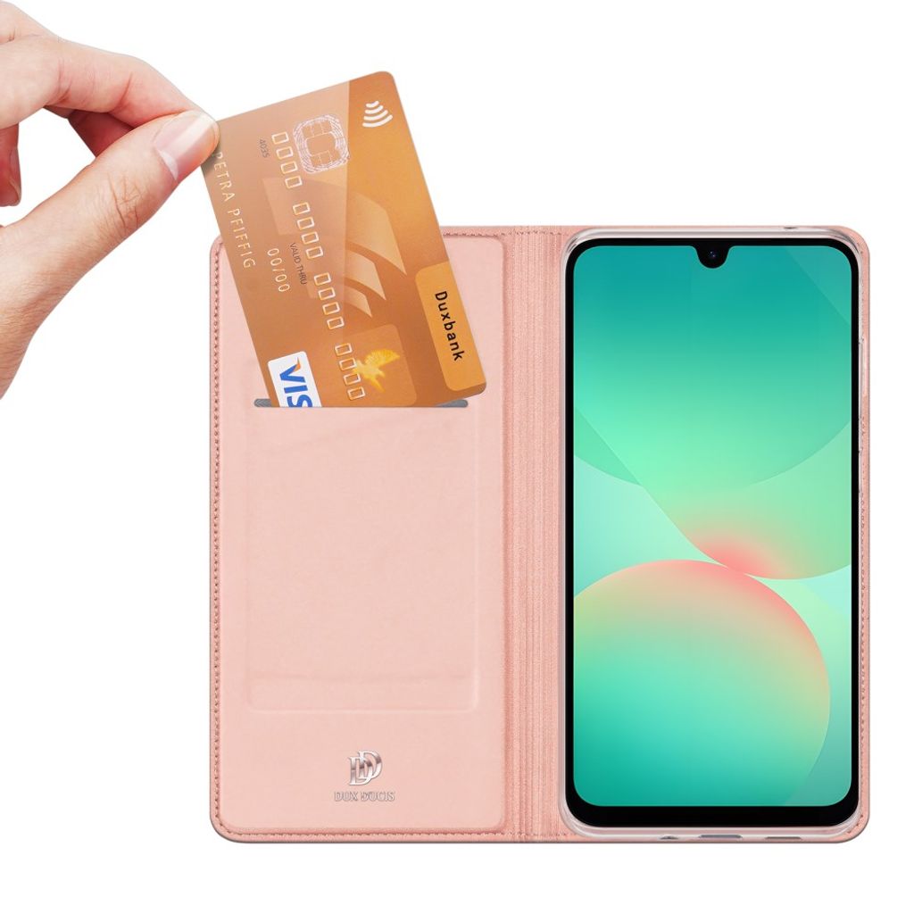 Dux Ducis Samsung Galaxy A27 5G Kotelo Kortin haltija – Vaaleanpunainen