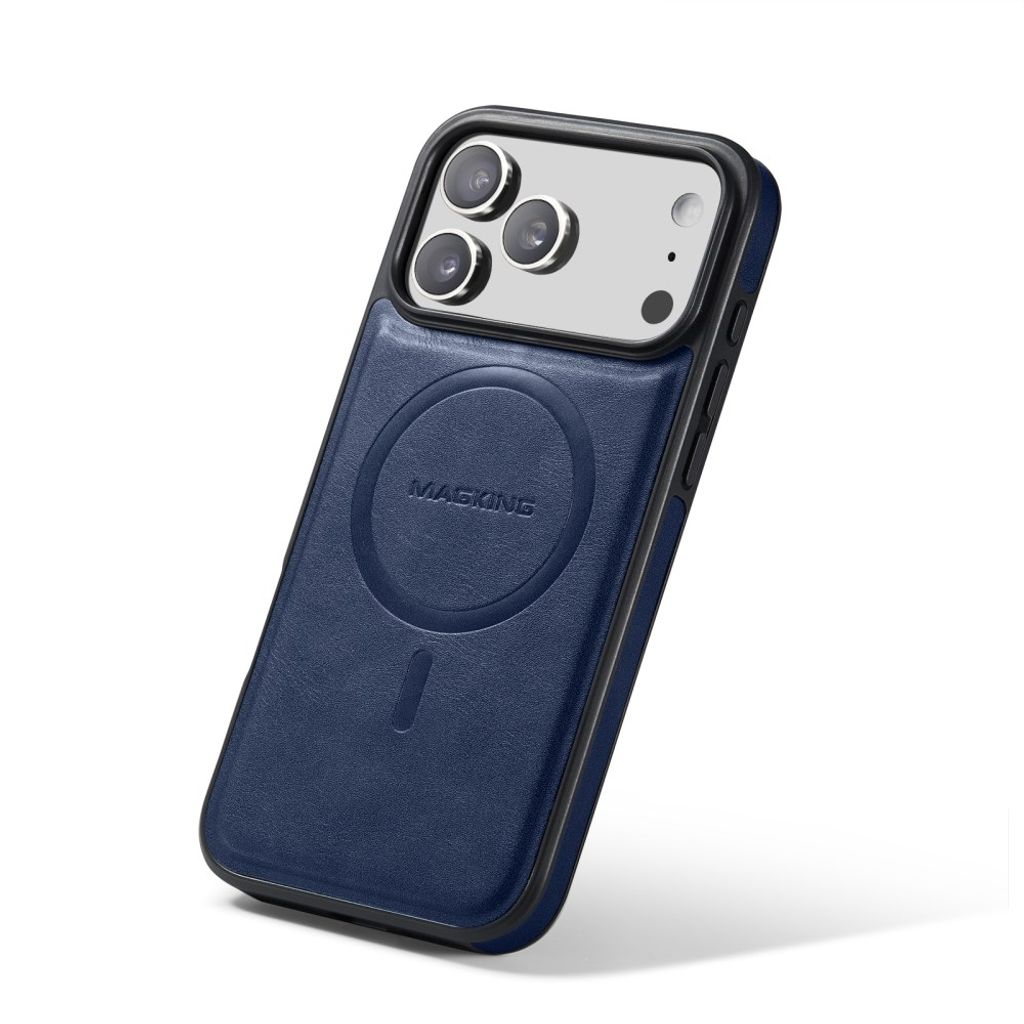 MAGKING K1 iPhone 18 Pro Max / 17 Pro Max MagSafe Deksel i PU-skinn - Blå