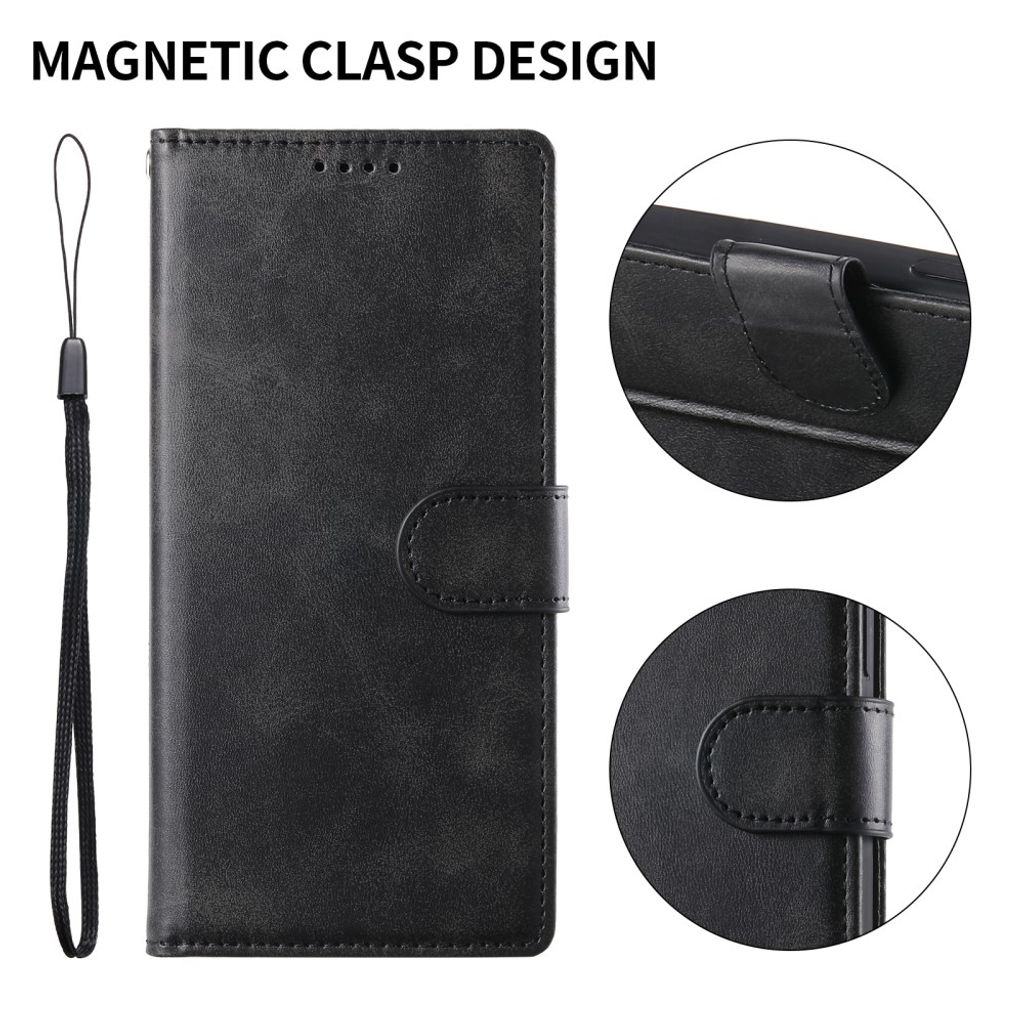 iPhone 18 Pro/17 Pro Plånboksfodral PU-läder med Stativ - Svart