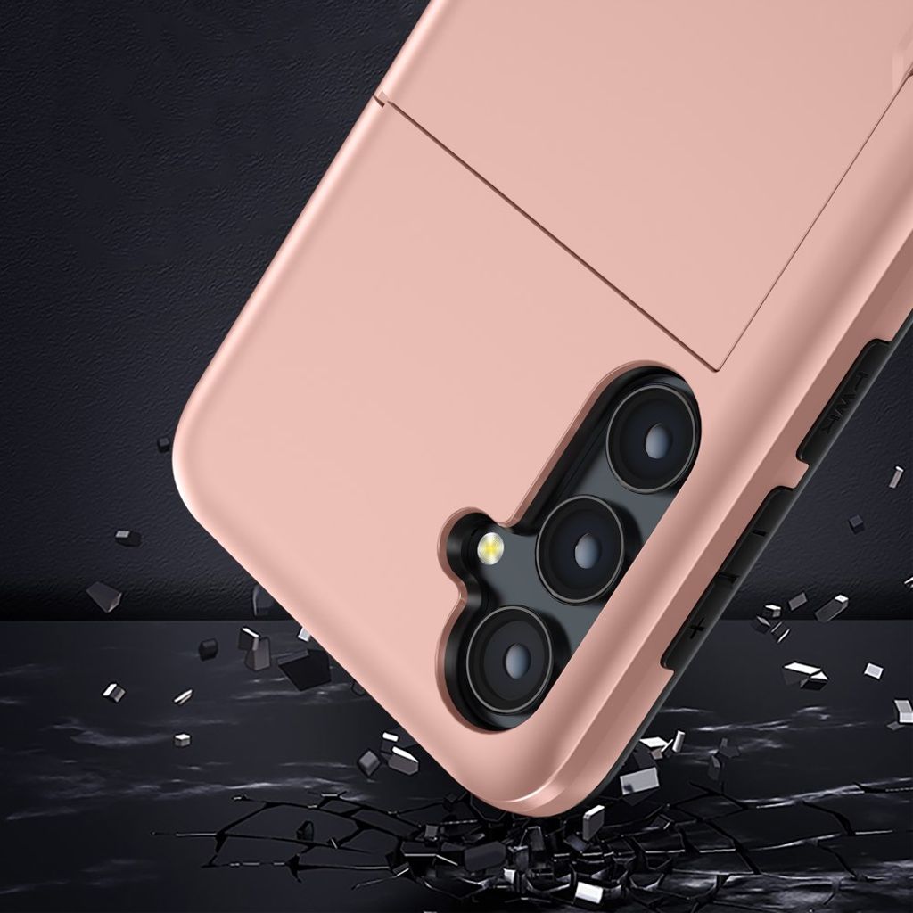 Samsung Galaxy A55 5G cover med slide kortholder - Sort