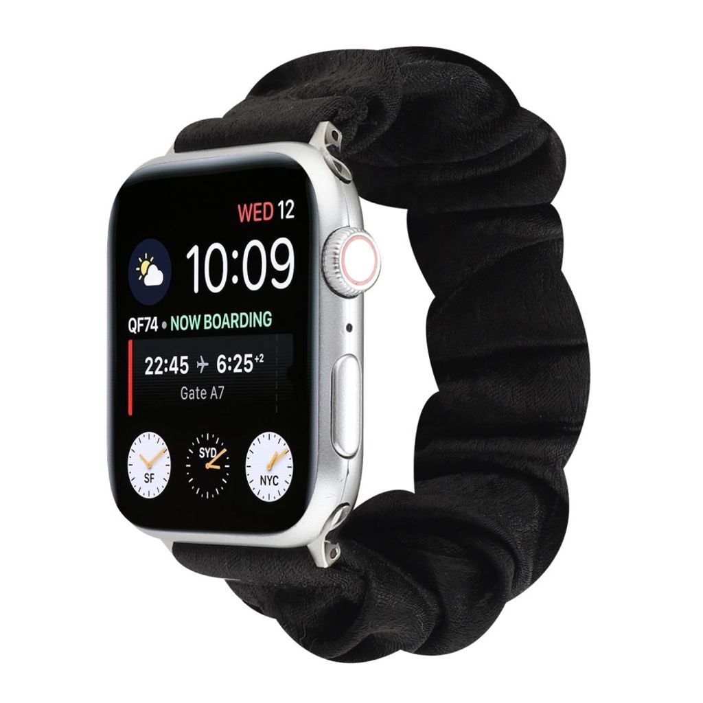 Apple Watch 38/40/41/42mm Urrem Scrunchie – Sort