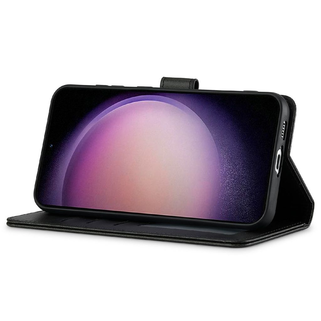 LC.IMEEKE Samsung Galaxy S25 Plus Lommeboketui PU-lær Stativ – Svart