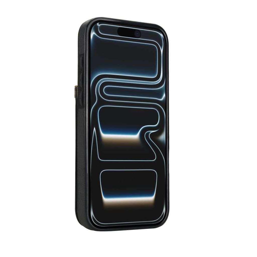 iPhone 18 Pro Max/17 Pro Max Cover TPU og PU læder Kortholder - Sort