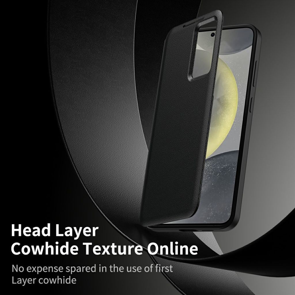 Samsung Galaxy S26 Ultra etui med kortholder og smart visningsvindu - svart