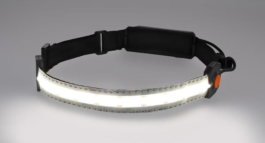 Laddningsbar LED Pannlampa 200 lm med Rött Bakljus
