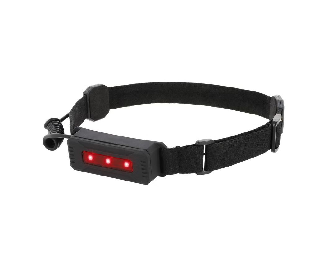 Laddningsbar LED Pannlampa 200 lm med Rött Bakljus