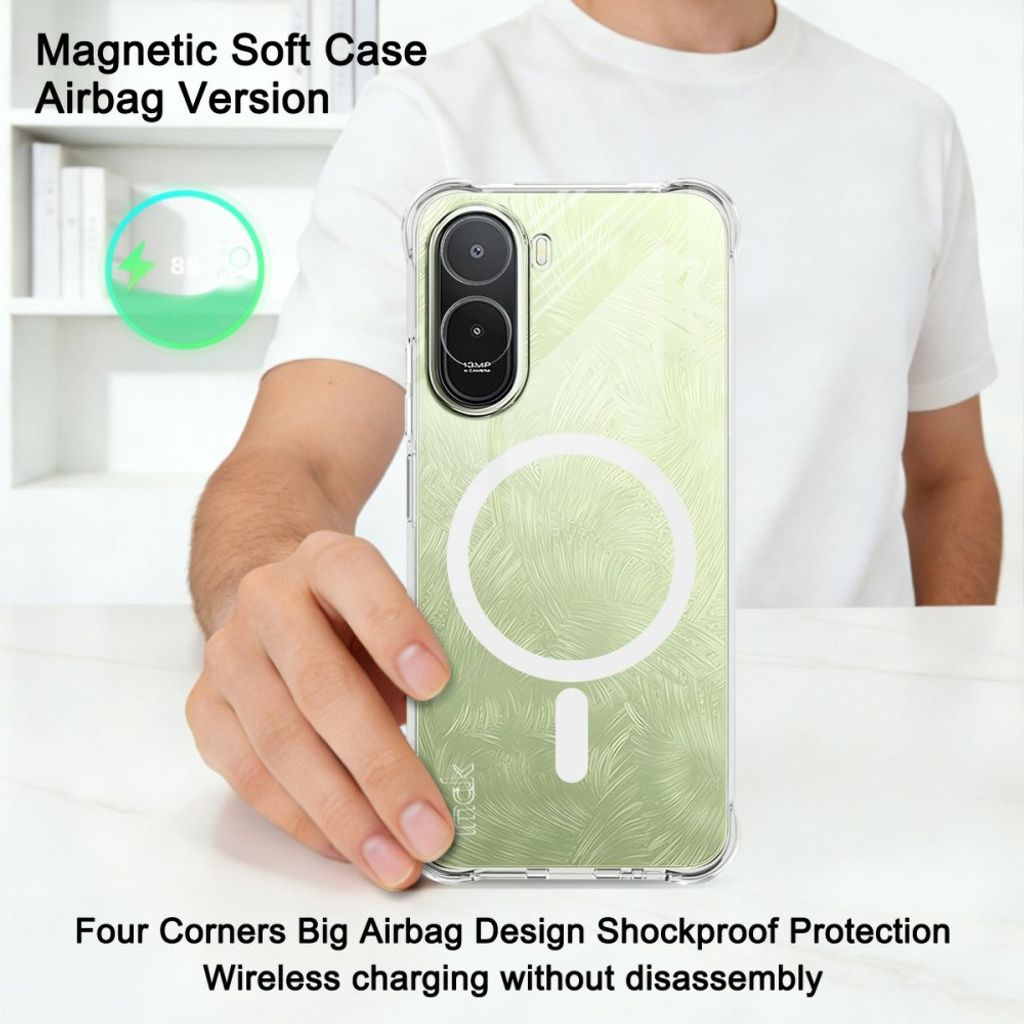 Xiaomi Poco C85x/Poco C81 Pro/Redmi A7 Pro MagSafe Skal - Transparent