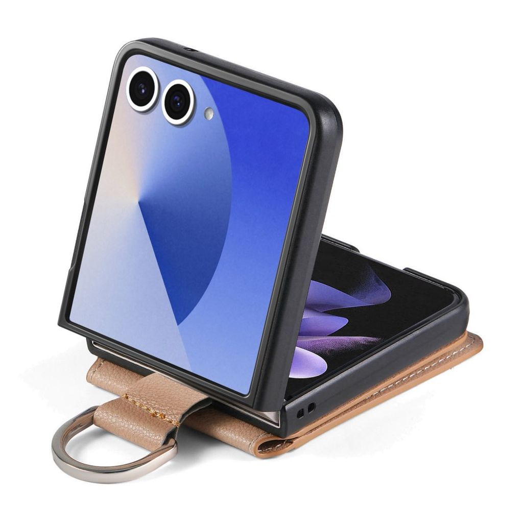 Samsung Galaxy Z Flip7 5G cover med ringholder - Beige