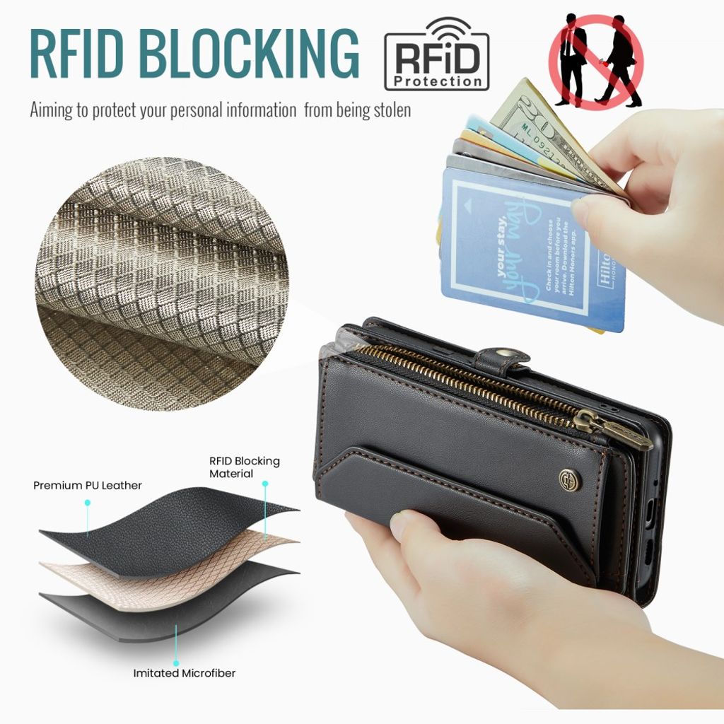 CASEME Google Pixel 10 Pro / Pixel 10 Etui med 10 Kortplads - Sort