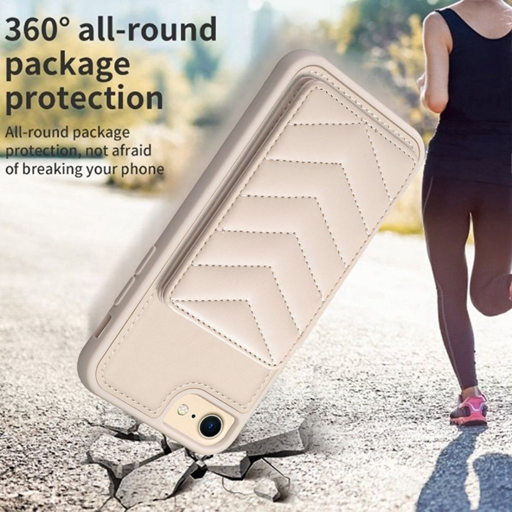 iPhone 6/6s/7/8/SE 2020/2022 Skal med Stativ - Beige