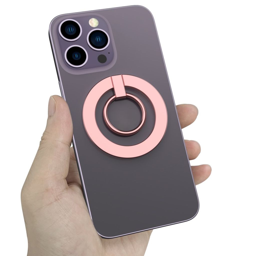 A675 magnetic phone ring holder – pink