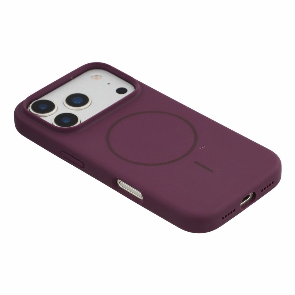 X-LEVEL iPhone 18 Pro Max/17 Pro Max MagSafe kuori silikonista - Cherry Red