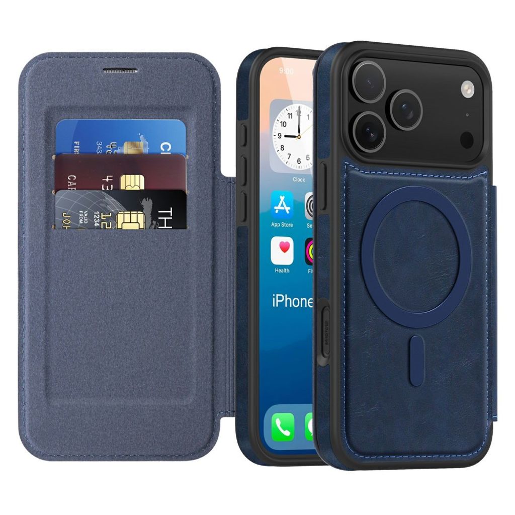 iPhone 17 Pro Max MagSafe Cover with Card Slots - Blue