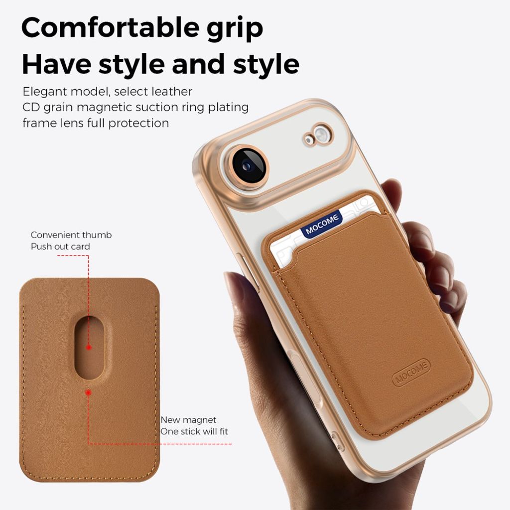 iPhone Air MagSafe Kuori Irrotettava Kortin Haltija - Ruskea