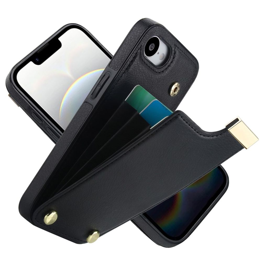 iPhone 16e Case with Card Holder - Black