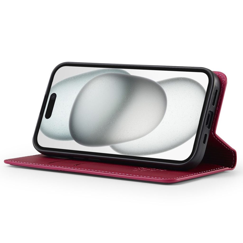 LC.IMEEKE iPhone 15 Plus Lompakkokotelo - Punainen