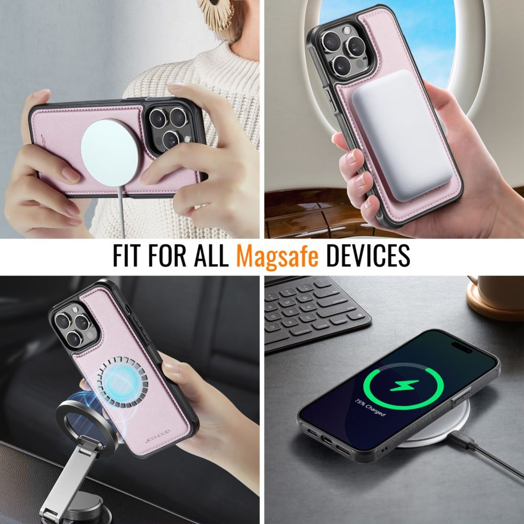 JEEHOOD iPhone 12 Pro Max Skal med MagSafe - Rosa