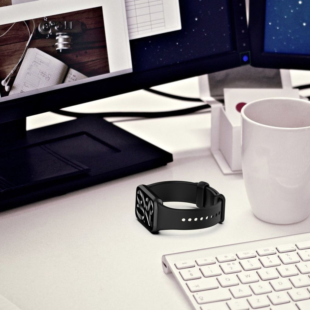 Xiaomi Smart Band 10 Pro/9 Pro/8 Pro/Redmi Watch 6/5/4 -kellonranneke – Musta